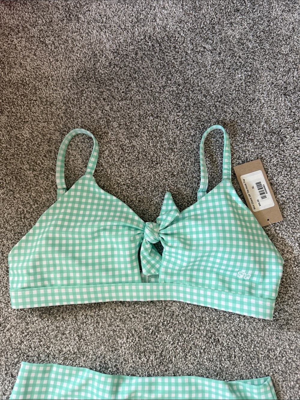 Gingham Mint check Albion fit swim set - Picture 4 of 4